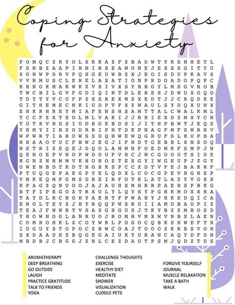 In Search Of, Self Care Therapy Activities, Mindfulness Activities For Adults, High Activities, Self Care Activity, Fun Word Search, Group Therapy Activities, Coping Skills Activities, School Counseling Activities