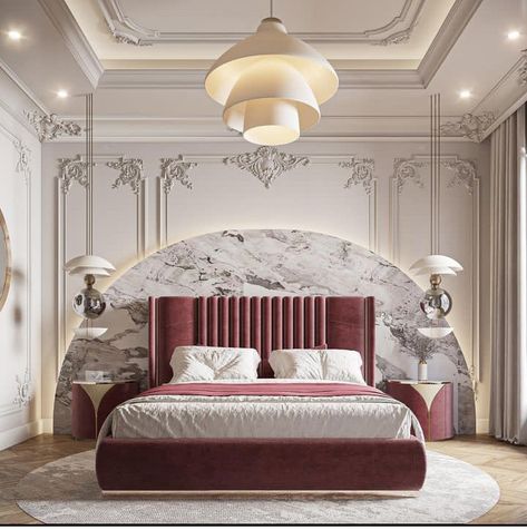 bedroom interior design inspiration Royal Luxury Bedroom Design, Neo Classical Bedroom, Neo Classical Interiors, Classic Interior Design Luxury, Bedroom Design Luxury, Luxury Bedroom Interior Design, Classic Bedroom Design, Luxury Bedroom Interior, Luxury Bedroom Sets