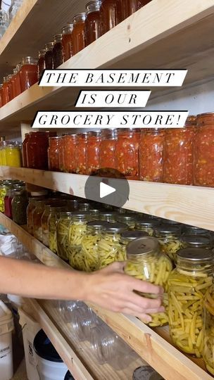 6.7M views · 549K reactions | We’ve been busy this summer making our basement into a grocery store☺️ I can’t even explain the feeling of fulfillment that hits me when I go down to fill my basket on Mondays for weekly meal prep. I know what I’m feeding my family… The main staples that we grow on our homestead are sweet potatoes, white potatoes, carrots, onions, butternut squash, broccoli, strawberries, raspberries, and tomato products. There are definitely a few more items that we grow and store but these are the basics. We also store items like rice, beans, oatmeal, flour, salt, and sugar in food grade buckets. We order all of these from Dutch Valley. And, of course, our freezer is stocked with chicken and beef that we raised here on the grass from our pastures! #homesteading #homestea Butternut Squash Broccoli, Oatmeal Flour, Food Grade Buckets, Chicken And Beef, Weekly Meal Prep, Rice Beans, Root Cellar, Potatoes Carrots, White Potatoes