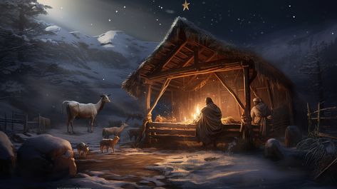 Native The Nativity Scene With Animals And A Star Around There#pikbest#Backgrounds#Homepage Nativity Desktop Wallpaper, Jesus Wallpaper For Laptop, Nativity Scene Pictures, The Nativity Scene, Jesus Wallpaper, Underground Music, Laptop Wallpapers, Christmas Nativity Scene, The Nativity