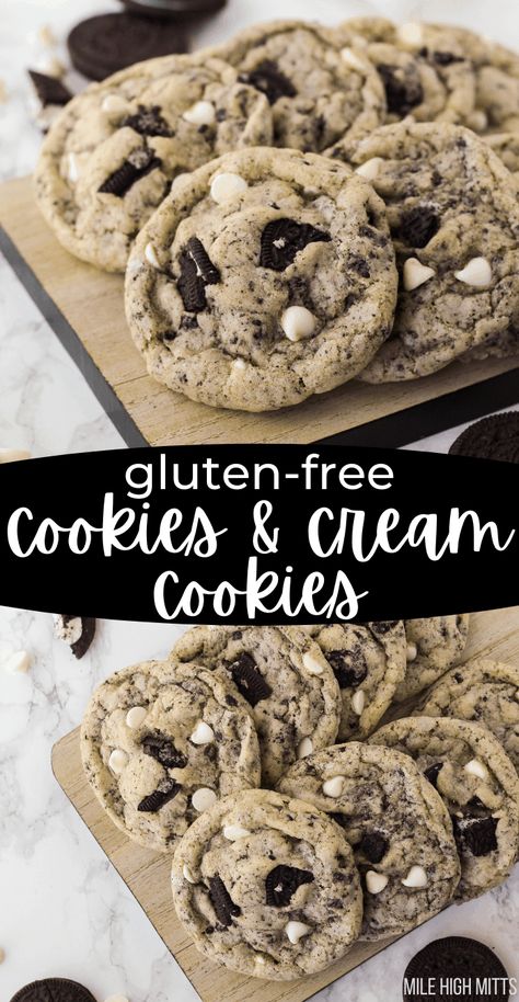 Easy Things To Bake Gluten Free, Gluten Free Things To Bake, Gluten Free Oreo Recipe, Gluten Free Pudding Cookies, Gluten Free Cookies And Cream Cookies, Amazing Cookie Recipes Awesome, Easy Dairy Free Cookies, Easy Gluten Free Baking Recipes, Gluten Free Vegan Chocolate Chip Cookies