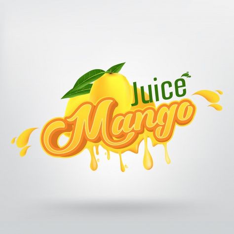 Mango juice brand company vector logo de... | Premium Vector #Freepik #vector #background #logo #banner #food Mango Logo Design, Fruit Juice Logo, Juice Logo Design, Mango Logo, Food Brand Logos, Fruit Logo Design, Juice Logo, Mango Design, Candy Logo