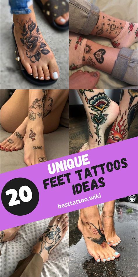 Embark on a journey of self-expression with our collection of feet tattoos, featuring 20 inspiring ideas for 2024. Designed for both men and women, our tattoos range from small and minimalist to bold and expressive. Whether you're drawn to floral motifs, mythical creatures, or celestial symbols, each tattoo tells a unique story. Explore our collection today and find the perfect feet tattoo to showcase your individuality and style. Foot Tattoo Ideas For Woman, Foot Tattoos For Women Black Woman, Foot Tatoos Woman, Cute Foot Tattoos For Women, Foot Cover Up Tattoos For Women, Feet Tattoos For Women Beautiful, Foot Tattoo Cover Up Ideas, Pretty Foot Tattoos For Women, Foot Tattoos For Women Unique