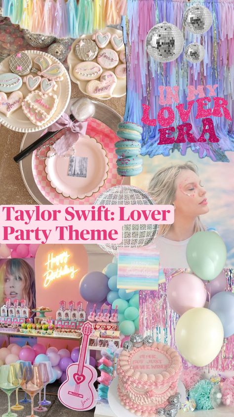 #lover #taylorswift #swiftie #taylorswiftparty #loverparty #swiftieparty #loveraesthetic #aesthetic #pastelparty #party #loverera #pastels #bachelorette Lover Party Theme, Lover Themed Party Taylor Swift, Lover Themed Party, Taylor Swift Lover Party, Swiftie Aesthetic, Boho Chic Party, Taylor Swift Lover, Taylor Swift Party, Pastel Party