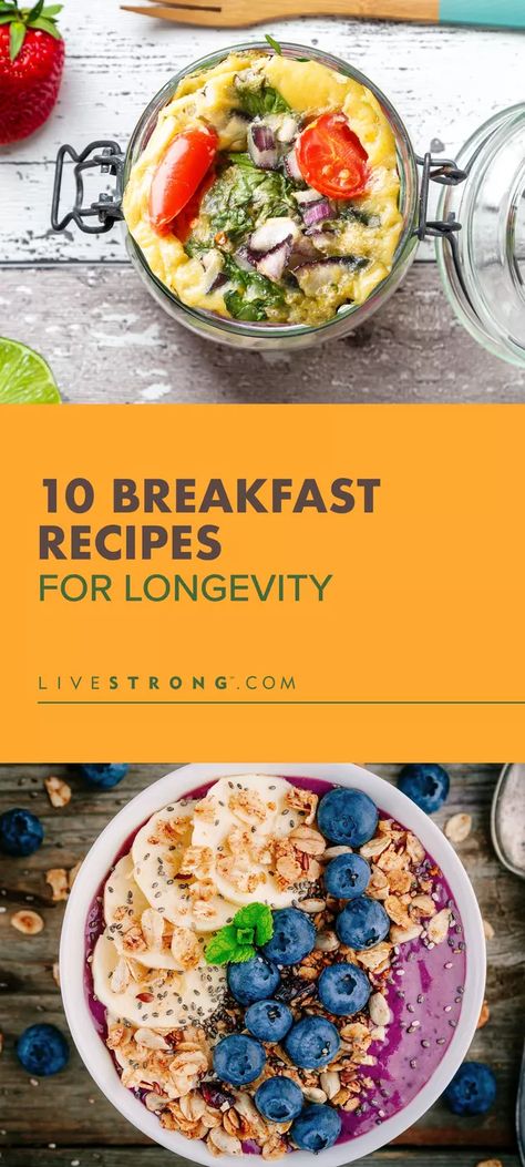 Meatless Breakfast, Blue Zones Recipes, Longevity Recipes, Yogurt Parfait Recipe, Longevity Diet, Breakfast Burritos Recipe, Chicken Breakfast, Avocado Toast Recipe, Berry Breakfast