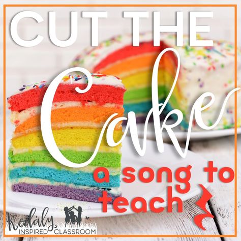 Kodaly Inspired Classroom: Cut the Cake - a singing game to practice ta rest in the elementary music classroom plus visuals and a transition idea. #Kodaly #Kodalyinspiredclassroom #Orff #singing #musedchat #elmused #iteachmusic #tptmusic #musiceducation Cake Song, Singing Games, Learn Singing, Action Songs, Music Lessons For Kids, Circle Game, Music Lesson Plans, Elementary Music Classroom, Music Teachers