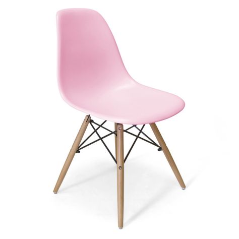 Arrives by Wed, Dec 1 Buy Paris-2-Pink-Natural Finished Wood Legs at Walmart.com Metal Dining Chair, Scandinavian Dining Room, Plastic Chairs, Cubicle Decor, Contemporary Chairs, Guest Chair, Solid Wood Dining Chairs, Plastic Chair, Pink Plastic