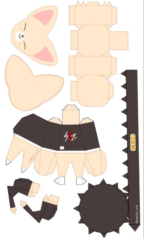 Kids Origami, Kids Zoo, Doll Template, Kpop Diy, Paper Toys Template, Paper Doll Template, Papercraft Templates, Anime Crafts, Origami Crafts Diy