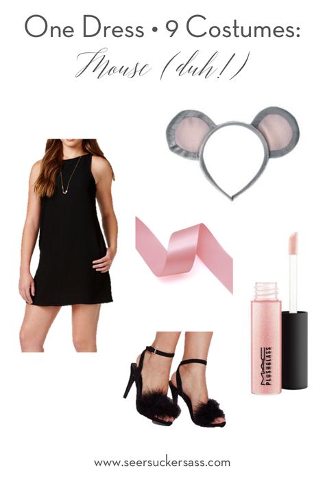 I'm a mouse duh Halloween Costume Black Dress, Mean Girls Costume, Halloween Costume Black, Dorothy Costume, Halloween Themed Birthday Party, Homemade Costume, Mouse Costume, Diy Halloween Costume, Trendy Halloween Costumes