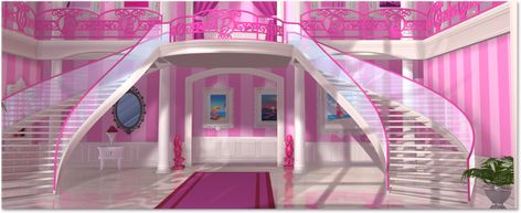 Barbie Life In The Dreamhouse, Dream House Layout, Entrance Foyer Design, Barbie Bathroom, Life In The Dreamhouse, Barbie Bedroom, Beach Equipment, Foyer Entrance, Barbie Dreamhouse