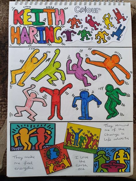 Art Ideas Ks2, Keith Haring Paintings, Keith Haring Classroom, Keith Haring Art Projects For Kids, Keith Haring Art Projects Kindergarten, Keith Haring School Project, Keith Haring Elementary Art Lessons, Keith Haring Prints, Third Grade Art Project