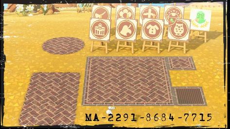 Acnh Red Brick Path Design Code, Steampunk Animal Crossing, Animal Crossing Brick Path Codes, Acnh Red Brick, Acnh Paths Designs Brick, Acnh Red Brick Path, Acnh Brick Path, Acnh Brick Path Design, Steampunk Animals