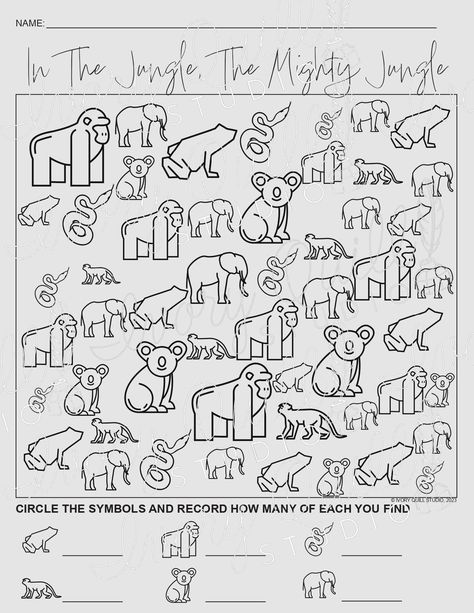 Seeking enjoyable methods to engage your students? This jungle themed worksheet is a fun counting activity to help your kiddos hone their skills. Jungle Worksheet, Spot The Difference Kids, Preschool Jungle, Jungle Activities, Rainforest Activities, Counting Activity, Jungle Cruise, Animal Worksheets, Vbs 2024