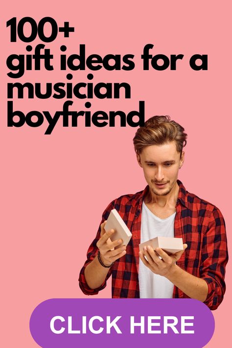 Here are 101 gift ideas for musician boyfriends and musician husbands. Whether it's a birthday gift, anniversary gift or a Christmas present, you'll find him something great! Gift Idea For Musician, Gift For Musician Boyfriend, Musician Boyfriend Gifts, Music Lover Gifts For Him, Gifts For Musicians Boyfriend, Gift Ideas For Musicians, Christmas Gifts For Music Lovers, String Rings, Musician Boyfriend