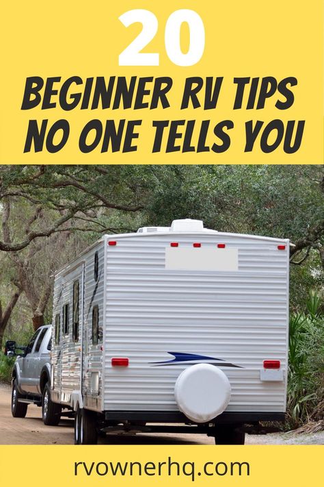 Rv Camping For Beginners, Backing Up A Trailer Tips, Must Have Camper Accessories, Rv Tips For Beginners, Travel Trailer Necessities, Rv Theme Ideas, Rv Hookup Ideas, Rv List For Beginners, Camper Tips And Tricks