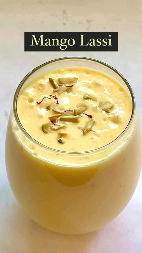 Mango Lassi Recipes, Soft Drinks Recipes, Lassi Recipe, Mango Desserts, Lassi Recipes, Mango Lassi, Resep Diet, Summer Drink Recipes, Tastemade Recipes