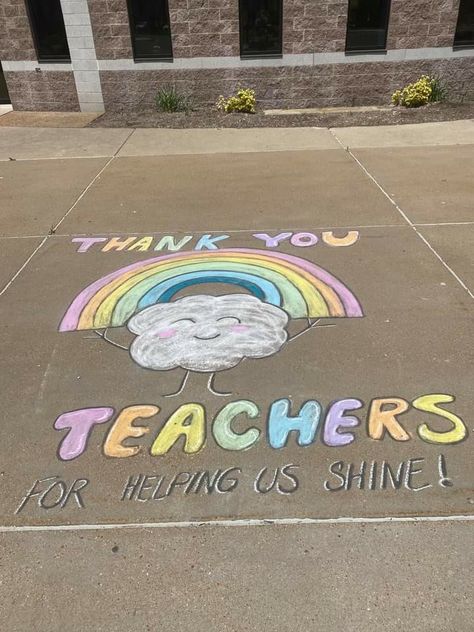 Teacher Appreciation Sidewalk Chalk Art, Teacher Appreciation Chalk The Walk, Teacher Chalk Art, Thank You Chalk Art, Chalk The Walk For Teachers, Graduation Chalk Art, Teacher Appreciation Chalk Art, Back To School Sidewalk Chalk Ideas, Chalk The Walk Ideas Back To School