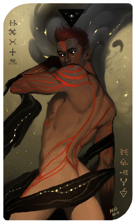 . Male Pinup, Half Elf, Incubus, Gay Art, Male Art, Fantasy Fashion, Fantasy Artwork, Tarot Card, Art Reference Poses