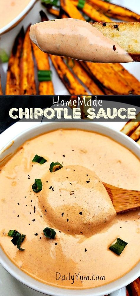 Easy Homemade Chipotle Sauce Recipe in 5 Minutes - Daily Yum Jalapenos Recipes, Chipotle Dip Recipes, Homemade Chipotle Sauce, Chipotle Sauce Recipe, Chipotle Recipe, Chipotle Dip, Daily Yum, Ww Appetizers, Recipe Sauce