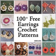 100+ Free Crochet Earrings Patterns Earring Crochet, Spring Hair Accessories, Beau Crochet, Crochet Jewlery, Leftover Yarn, Earrings Crochet, Confection Au Crochet, Earrings Patterns, Crochet Jewelry Patterns