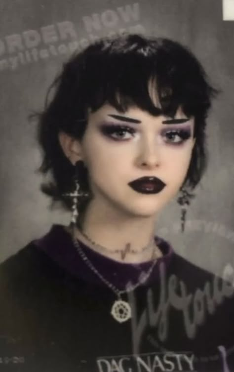 Goth Hair, Black Lipstick, Dark Makeup, Piercings, A Woman, Makeup, Hair, Black, Make Up