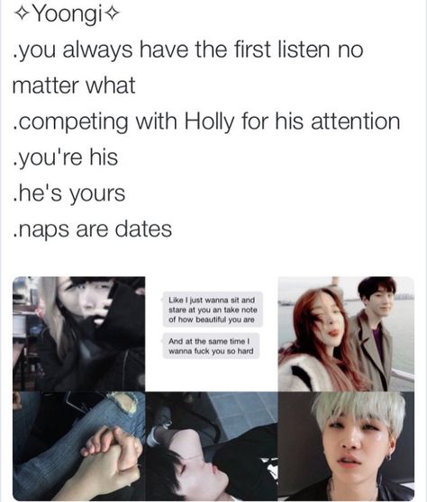 Suga boyfriend<< why compete with Min Holly when you can combine cuteness by cuddling with her too? Yoongi Cuddling, Yoongi As A Boyfriend, Yoongi As Your Boyfriend Imagine, Yoongi Imagine Boyfriend, Suga As Your Boyfriend, Yoongi As Your Boyfriend, Nap Dates, Suga Boyfriend, Min Holly