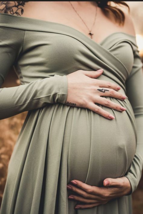 Woodsy Maternity Shoot | Sage Green Maternity Dress https://amzn.to/3vKpC9u Amazon #ad Link | Photo's By https://www.justuscapesphotography.com Pregnancy Photography Maturnity photo ideas Green maturnity dress, long sleeve dress, sage green, woodsy, outdoor, outdoorsy, sunset, field, fall, fall pictures, sunset lighting, poses, pose idea, amazon dress, dress from amazon, pregnant, wedding Green Maternity Dress Photoshoot, Sage Green Maternity Dress, Green Maternity Dress, Fall Maternity Dress, Green Maternity Dresses, Sunset Field, Sage Green Dress, Green Baby Shower, Pregnant Wedding