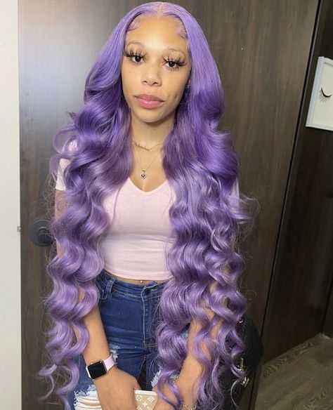 follow me for more content in 2020 Wig hairstyles, Purple hair, Human