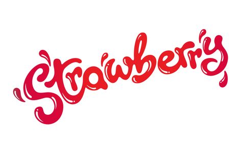 New work - Strawberry Strawberry Calligraphy, Strawberry Font, Type Effects, Strawberry Illustration, Strawberry Cottage, Strawberry Tattoo, Chocolate Logo, Graffiti Text, Strawberry Hill