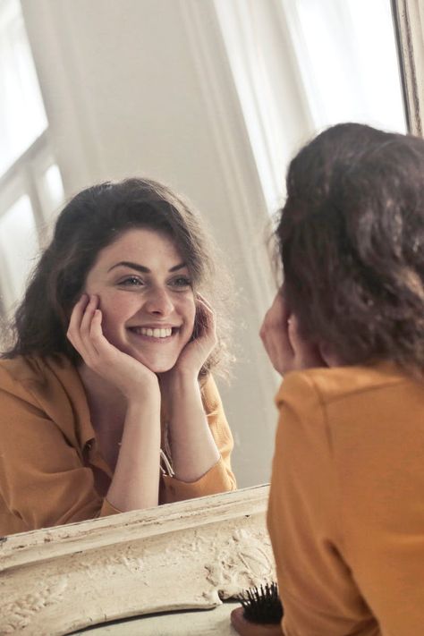 Photo of Woman Looking at the Mirror Life Changing Affirmations, Mirror Photography, Color Test, Better Person, People Fall In Love, Mirror Photo, Photos Hd, New Images, Years Younger