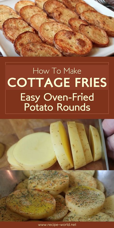 Bake Potatoes In Oven, How To Bake Potatoes, Cottage Fries, Potato Recipes Crockpot, Oven Fried Potatoes, Russet Potato Recipes, Potato Baked, Potato Rounds, Perfect Baked Potato