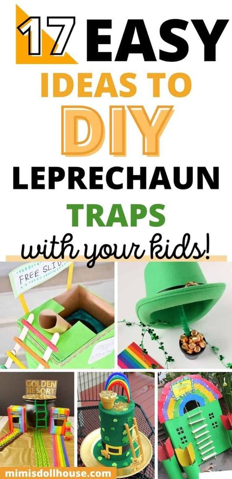 Ideas for building Leprechaun Traps no matter how much time you have! Leprechaun Trap ideas for all craft abilities and ages! If you are looking to trap a Leprechaun this St. Patrick's Day...you have come to the right place. We are talking about all sorts of DIY ways to catch those sneaky little leprechauns with everyday items and a little creativity! Diy Leprechaun Trap Easy, Leprechaun Trap Ideas, Leprechaun Activities, Childrens Valentines, Leprechaun Trap, St Patricks Day Crafts For Kids, Fun Money, Alcohol Ink Crafts, Ink Crafts