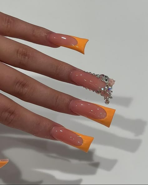 Punk Nails, Duck Nails, Ombre Acrylic Nails, Colored Acrylic Nails, Girly Acrylic Nails, Work Nails, French Acrylic Nails, Short Square Acrylic Nails, Exotic Nails