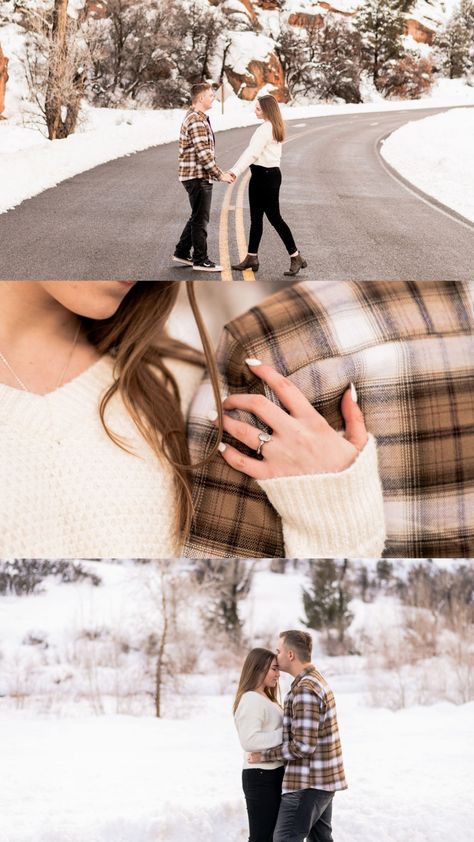 Utah’s red rocks make the perfect backdrop for a winter engagement! The contrast of snowy landscapes and warm red tones creates stunning, one-of-a-kind photos. These sweet moments of love and connection are ideal inspiration for your engagement session. Save this pin for ideas on how to capture the beauty of Utah’s red rock in winter with R Wittwer Photography. Snow Photoshoot Couple, December Engagement Pictures, Engagement Photos Utah, Christmas Engagement Photos, Winter Engagement Shoot, Snow Photoshoot, Winter Couple, Pick Outfits, Cute Engagement Photos