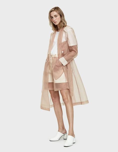 Guifei Organza Coat Organza Coat, Organza Outfit, Organza Jacket, Mood Inspiration, Outfit Looks, Short Pant, Net Dress, Dope Fashion, Fashion Fabric