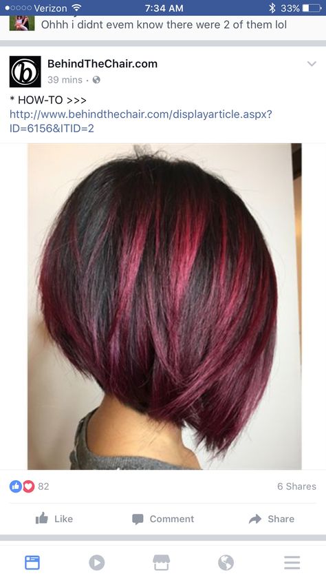 Funky Bob Hairstyles, Magenta Hair Colors, Magenta Hair, Bob Hair Color, Hair 2022, Hair Color Chocolate, Hair Color Burgundy, Dark Red Hair, Haircut Pictures