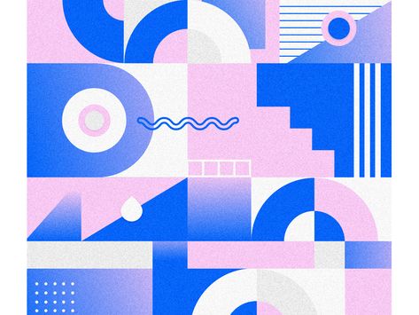 Pool by Mercedes Bazan #Design Popular #Dribbble #shots Geometric Graphic Design, Geometric Shapes Art, Geometric Pattern Design, Art Minimaliste, Geometric Graphic, Abstract Poster, Illustrations And Posters, Pattern Illustration, 로고 디자인