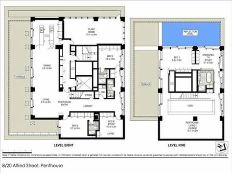 Penthouse Floor Plan, Two Story Penthouse, Plan Home, Harbour Bridge, Sims House Plans, Sydney Harbour, House Floor, Sims House, Australia Living