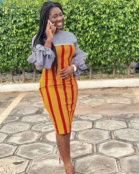 Ankara Combo Long Gown Styles, Long Pencil Gown Ankara, Button Down Gown Ankara, Ankara Long Gown Styles For Slim Ladies, Short Ankara Dress, Long Ankara Dresses For Pregnant Women, Ankara Short, Stylish Naija, Ankara Designs