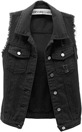 Black Denim Vest, Vest Style Women, Red Denim Jacket, Sleeveless Jean Jackets, Dressy Jeans, Brian Johnson, Marianas Trench, Jean Jacket Vest, Denim Chic