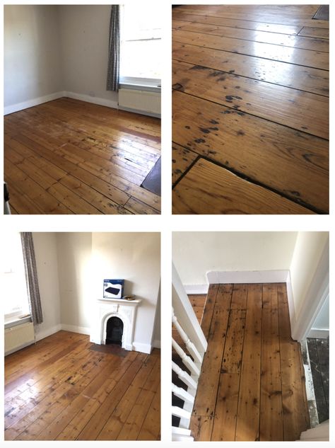 How to Sand and Varnish Pine Floorboards That's so Gemma Victorian House Bedroom, Victorian Flooring, Pine Floorboards, Living Room Victorian, Wood Floor Restoration, Painted Floorboards, Pine Wood Flooring, Stair Well, Floor Restoration