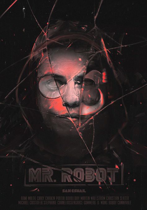 Mr Robot Poster, Robot Poster, Robot Wallpaper, Ok Computer, Dark Portrait, Hacker Wallpaper, Creepy Images, Comic Book Art Style, Pirate Art