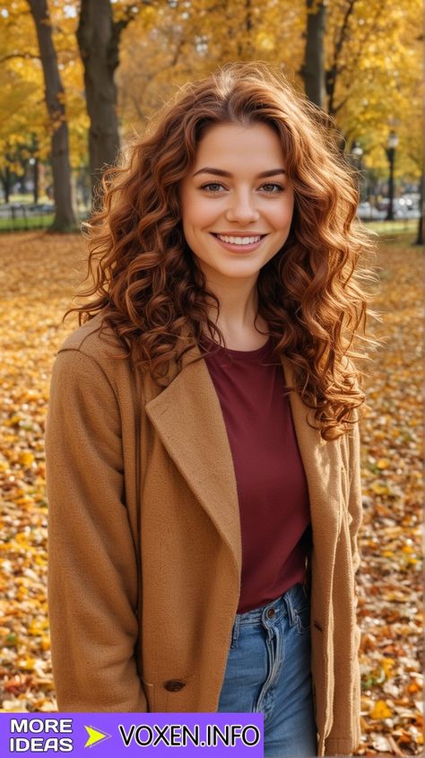 Fall Curly Hair Color Brunettes, Brunette Auburn Hair, Autumnal Hair, Autumn Hair Color, Hairstyles Elegant, Hair Color Guide, Hair Change, Autumn Hair, Redken Color