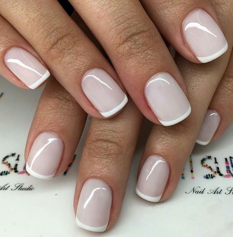 Gel Nails French, Unghie Sfumate, Manicure Colors, Nagel Tips, Nature Tattoos, Manicure Y Pedicure, French Tip Nails, Manicure E Pedicure, Nail Polish Colors