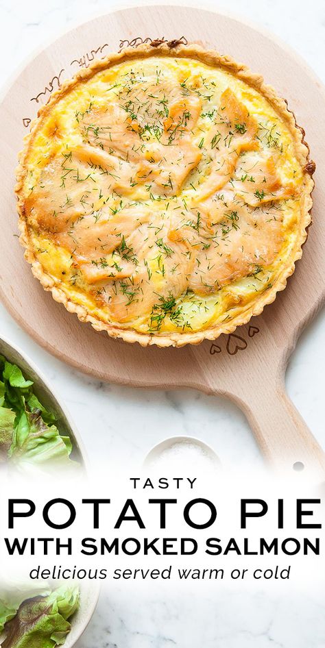 Salmon Potato Pie, Smoked Salmon Pie, Salmon Pie, Healthy Recipes Crockpot, Savory Tarts, Ground Pork Recipes, Recipes Potato, Garlic Butter Salmon, Savory Pies