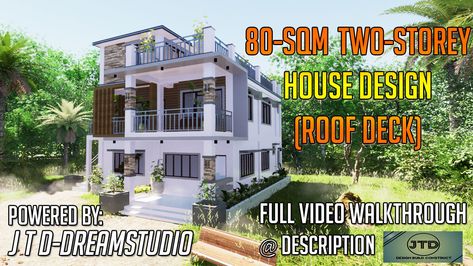 J T D -Design, Build and Construct - Two storey house design with rooftop - modern house design two-storey residential with roof deck | Facebook Two Storey House Design With Roof Deck, 3 Storey House Design With Roof Deck, House With Rooftop Deck Modern, 2 Storey House With Rooftop, Aesthetic House Paint, Painting House Interior, House Design With Rooftop, House Plant Tattoo, Housing Aesthetic