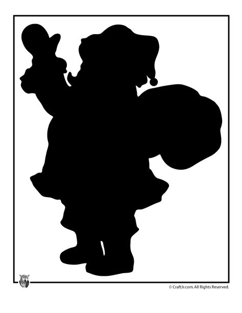 http://www.woojr.com/printable-christmas-templates-shapes-and-silhouettes/santa-template/ Christmas Sillhoute Art, Christmas Sillhoute, Santa Claus Silhouette, Silhouette Santa Claus, Christmas Sillhoute Outdoor, Christmas Silhouette Templates, Christmas Stencils Printables Templates, Christmas Silhouette Images, Santa And Sleigh Silhouette