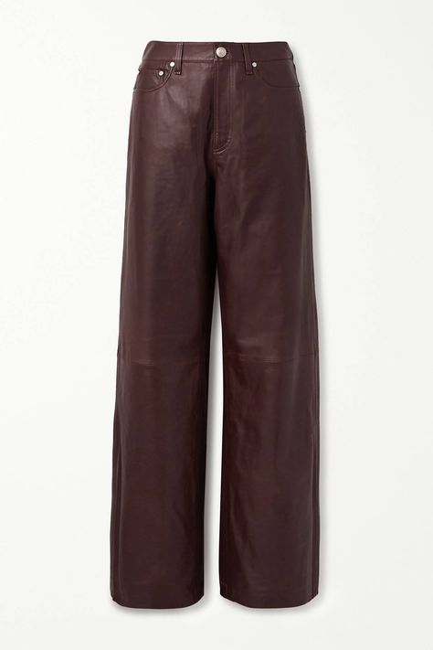 Leather Pant Outfits, Dark Academic, Brown Leather Pants, Leather Pants Outfit, Structured Jacket, Brown Jeans, Big Sweaters, Brown Shade, Belt Brown