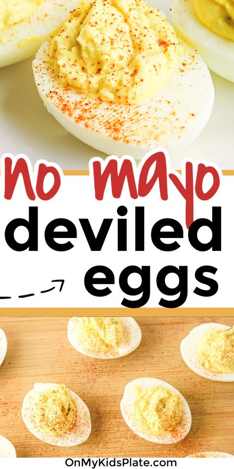 No Mayo Deviled Eggs, Deviled Eggs No Mayo, Greek Yogurt Deviled Eggs, Healthy Deviled Eggs, Devilled Eggs Recipe Best, Best Deviled Eggs, Deviled Eggs Easy, Bite Size Snacks, Deviled Eggs Classic