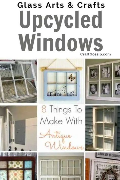 8 Things To Make With Antique Windows – Glass Art Window Frame Ideas, Old Window Crafts, Window Frame Picture, Old Window Ideas, Old Window Projects, Old Window Frames, Repurposed Windows, Old Window Frame, Window Crafts